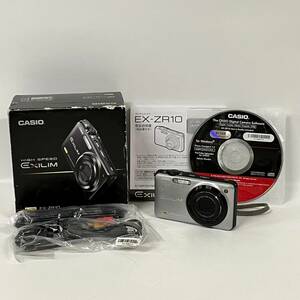 1円~【動作未確認】カシオ CASIO EXILM EX-ZR10 28mm WIDE OPTICAL 7× f=5.0-35.0mm 1:3.0-5.9 コンパクトデジタルカメラ 付属品あり YT