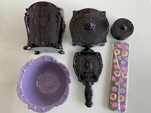 ANNA SUI アナスイ　ブラシスタンド　ペン立て　ミラー手鏡　爪ヤスリ　ボウル　小物入れ　フェイスパウダー　チーク　オレンジ　6点セット