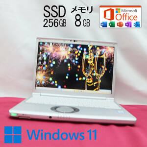 ★美品 高性能8世代4コアi5！M.2 SSD256GB メモリ8GB★CF-SV7 Core i5-8350U Webカメラ Win11 MS Office2019 Home&Business★P68991