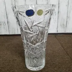 【未使用】ボヘミアグラス　花瓶　フラワーベース　BOX付き　高さ25㎝