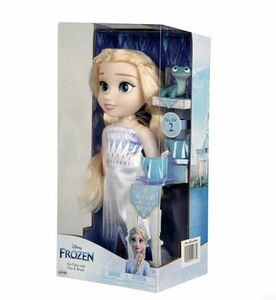 送料無料 DisneyPrincess トドラードール ティータイムセット アナと雪の女王2 エルサ&サラマンダー 全長約35cm FROZEN Elsa&Buruni FZ-EB