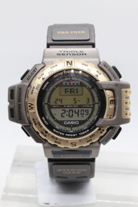 【カシオプロトレック】PRT-400 トリプルセンサー JAPAN M 中古品時計 電池交換済み 24.5.4　