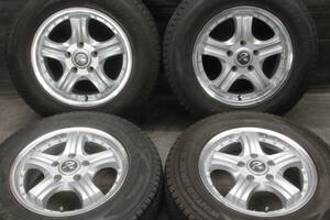 E4条件付送料無料 超バリ山 ダンロップ WINTERMAXX SJ8 冬タイヤ 175/80R15×5.5J +45 5H PCD114.3 社外アルミ 4本セット ZパジェロミニKIX