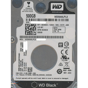 【中古】【ゆうパケット対応】Western Digital製HDD WD5000LPLX 500GB SATA600 9000～10000時間以内 [管理:1050022449]