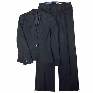 THE SUIT COMPANY ザスーツカンパニー パンツスーツ セットアップ 上下セット ウール レディーススーツ ストレッチ ビジネス 上36下38 S〜M