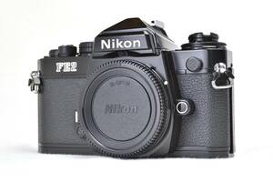 【美品】Nikon ニコンFE2 ブラック 　清掃・整備・モルト交換済　電池付きでこのまま使える状態良好品