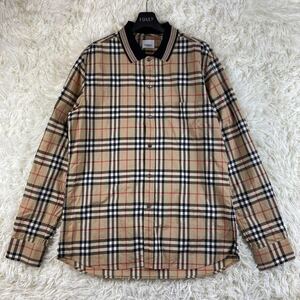 希少L1円◎BURBERRY LONDON ENGLAND　バーバリー 長袖シャツ ノバチェック ノヴァチェック ハニーベージュ 現行モデル L 近年