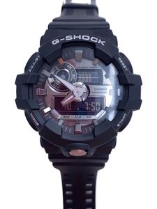 CASIO◆クォーツ腕時計・G-SHOCK/デジアナ/ラバー/SLV/BLK