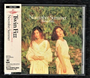 Ω ツインフィズ TWIN FIZZ 2ndアルバム CD/ノーベンバー サマー ENovember Summer/思い出と手をつながずに/中谷内映 小池映 仁科かおり