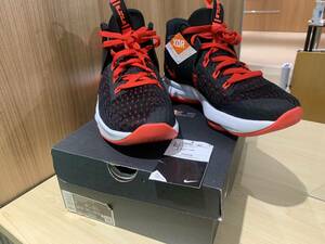 未使用☆NIKE LEBRON WITNESS V EP CQ9381-005 バスケットボールシューズ 27cm ブラック/ブライトクリムゾン スニーカー レブロン ナイキ