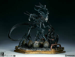 【玩具模型】SIDESHOW ALIEN QUEEN MAQUETTE＆ALIEN WARRIORS サイドショー エイリアンクイーン★高さ48cm 限定版 I15