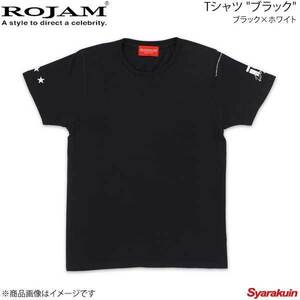 ROJAM ロジャム Tシャツ ブラック ユニセックスモデル ブラック×ホワイト サイズ：M 70-T171-3M
