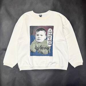 1989 Stussy BASE LINE PRINT SWEAT old ビンテージ ヴィンテージ レア 80S 藤原ヒロシ オールド　Supreme