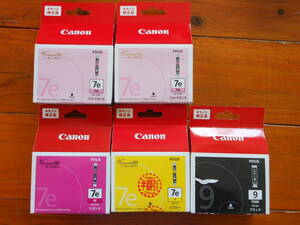 【純正】Canon BCI-7e・4個、BCI-9BK・1個、　期限切れ