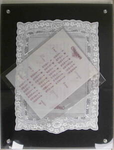 中古未使用品★「Chikazawa 近沢レース店　特製カレンダー　2001年　フォトフレーム　ガラス製　箱」