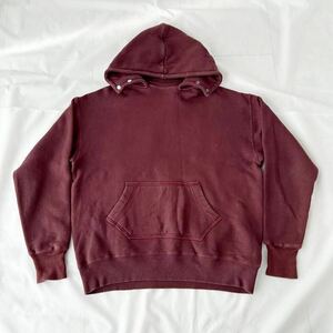 42ビッグサイズ WAREHOUSE 後付け スウェット パーカー えんじ （ ウエアハウス ビンテージ レプリカ after hoodie vintage DUCK DIGGER