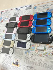 大量 SONY PlayStation プレイステーション　ps vita 2000 1台　psp3000 8台　2000 4台　1000 2台　計15台　通電・画面表示OK ジャンク