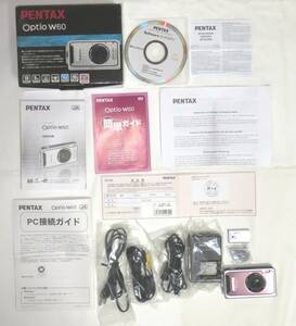 ペンタックス PENTAX コンパクトデジタルカメラ コーラルピンク Optio W60 ● リコーイメージング RICOH IMAGING ● 防水・防塵カメラ