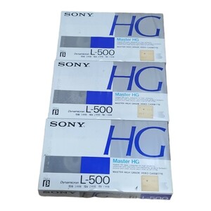 SONY ベータ　マスターHG ビデオカセットテープ L-500MHG 3本セット 送料無料