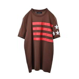 GIVENCHY スタープリント Tシャツ M ブラウン ジバンシイ KL4BPU2S37