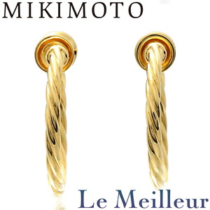 ミキモト サークルイヤリング K18 MIKIMOTO 中古 プレラブド 返品OK