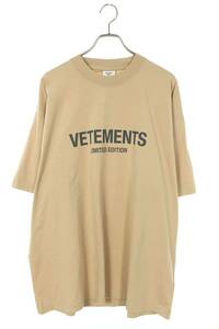 ヴェトモン VETEMENTS 23SS UE63TR680X サイズ:S フロントロゴTシャツ 中古 SB01