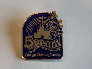 ◆祝40周年！TDL東京ディズニーランド5周年 ピンバッジ 1988年 ミッキー◆