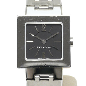 ブルガリ BVLGARI クアドラード SQ22SS レディース クオーツ 黒文字盤 SS