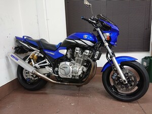 XJR1300 RP03J 検R7年3月迄 OVERレーシングSESMIC-3マフラー シート 純正OPアラーム他装備充実 定番青ストロボカラー 下取相談可 検CB/ZRX