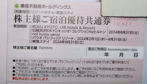 【東急不動産株主優待券】宿泊優待共通券 リゾートホテル　東急ステイ　 宿泊割引券 12枚セット