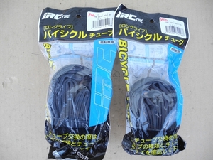 送料無料 2本セット IRC 22インチ 英式バルブ パッケージ入りチューブ 22 x 1.50-1.90 HE 新品入札即決！