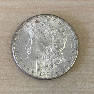 【TH0503】 海外 硬貨 古銭 モルガン 1ドル 銀貨 1882年 1枚 約26.6ｇ キズあり 汚れあり コレクション
