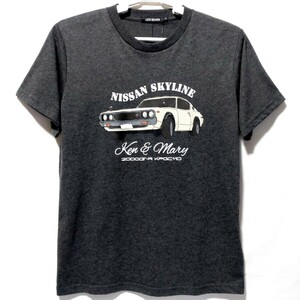 特価/未使用【サイズ=L】NISSAN SKYLINE/2000GT-R/スカイライン/ケンとメリー/メンズ/半袖/Tシャツ/胸囲=96～104cm/杢charcoal