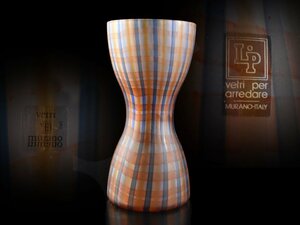 【雲】某資産家買取品 MURANO ムラーノ 花瓶 花入 高さ30cm 古美術品(ベネツィアグラス)AA9779 UTcfde