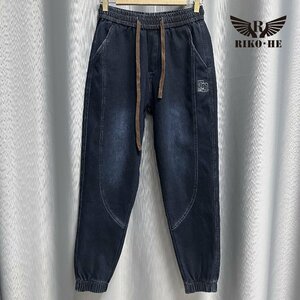 イタリア製 RIKO・HE ボトムス ズボン デニムパンツ スウェットパンツ チノパン 厚手 裏毛 暖かい スポーツ デイリー 秋冬 Lサイズ