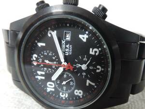 電池交換済み・日本製・クロノグラフ(可動)メンズ腕時計・AVIREX USA