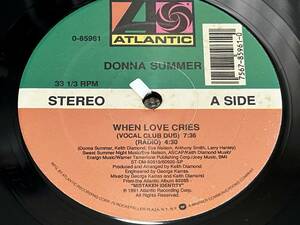 Donna Summer When Love Cries　グランドビート　アーリー 90s RnB