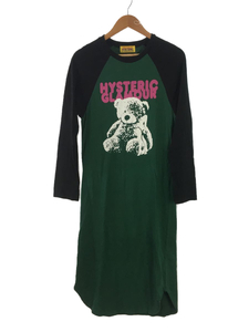 HYSTERIC GLAMOUR◆長袖ワンピース/FREE/コットン/GRN/01223CO02