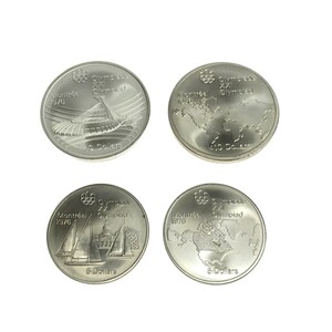 【記念コイン 4枚セット 】1976年 モントリオール オリンピック 10ドル×2 5ドル×2 銀貨 五輪 シルバー カナダ コレクション 現状 M764