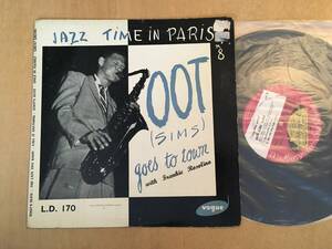 フランスオリジナル盤 10インチ DG / Zoot Sims / Zoot Goes To Town: Jazz Time Paris, Vol. 8 / Vogue フラットディスク Frank Rosolino