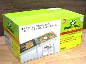 ☆未開封 SOUTH FIELD サウスフィールド ステンレス ダブルグリル SF-WG キャンプ BBQ アウトドア用品☆ S01-0327