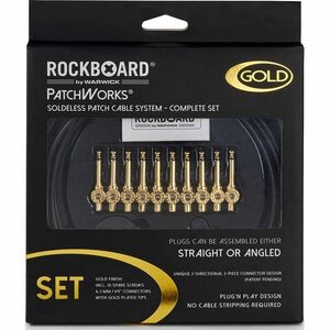 ★ROCKBOARD by WARWICK PatchWorks Set Gold 自作パッチケーブルキット ソルダーレスプラグ★新品送料込