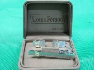 Louis Feraud ルイ フェロー カフス＆タイピン セット シルバー 日本製 PAT.1067957PAT.PAT.P