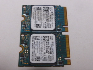 TOSHIBA 東芝 SSD M.2 NVMe Type2230 Gen 3x4 256GB 2枚セット 正常判定 KBG40ZNS256G 中古品です③