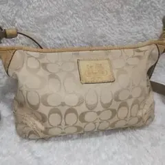 COACH コーチ　 ショルダーバッグ　シグネチャー ブラウン　12594