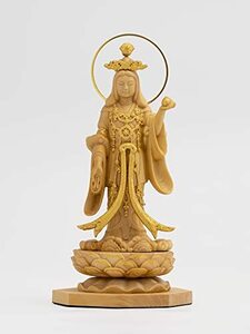 極小仏 吉祥天立像－11cm浄瑠璃寺型（木製：ツゲ 金泥仕上）＿仏像 フィギュア 木彫り