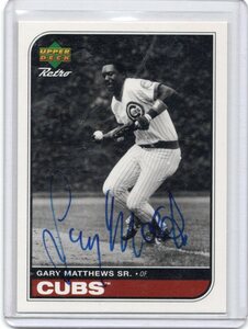 MLB 1998 UD SP Retro GARY MATTHEWS SR. ゲイリー・マシューズ 直筆サインカード　新品ミント状態品