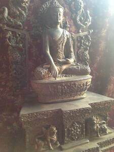 値下げ　卍仏教美術　И銅製　 『如来像』　 上質 仏像　彫刻　４１ｃｍ