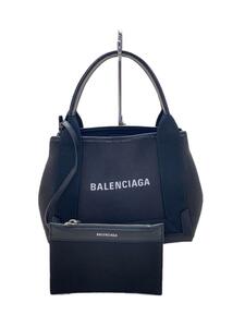 BALENCIAGA◆ネイビーカバXS/トートバッグ/キャンバス/NVY