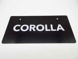 トヨタ 新型カローラ セダン COROLLA ディーラー 新車 展示用 非売品 ナンバープレート マスコットプレート